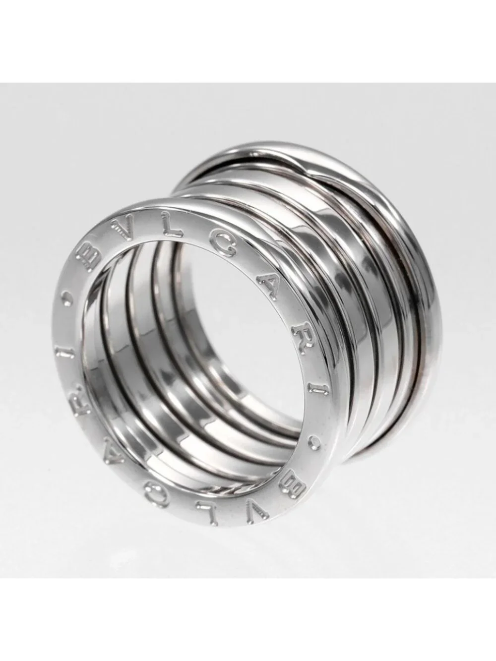 Bvlgari B.Zero1 5 Band 18K White Gold Ring 13.5
